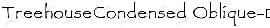 TreehouseCondensed Oblique字体转换
